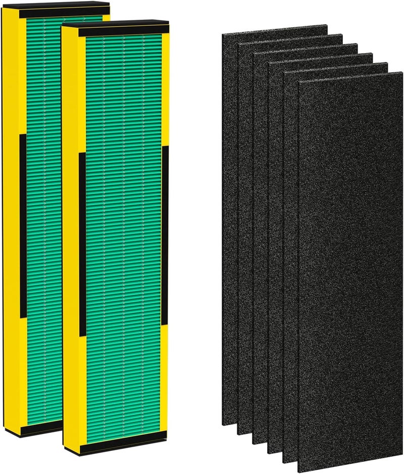 ADDUBEAU 2 Pack FLT4825 Toxin Clear HEPA Filter B Replacement Fit for Germ Guardian Air Puri-fier AC4825 AC4300 AC4800 AC4900 AC4850, AC4825E Replacement Filter Fit for Germ Guardian Air Puri-fier Filter - Image 1